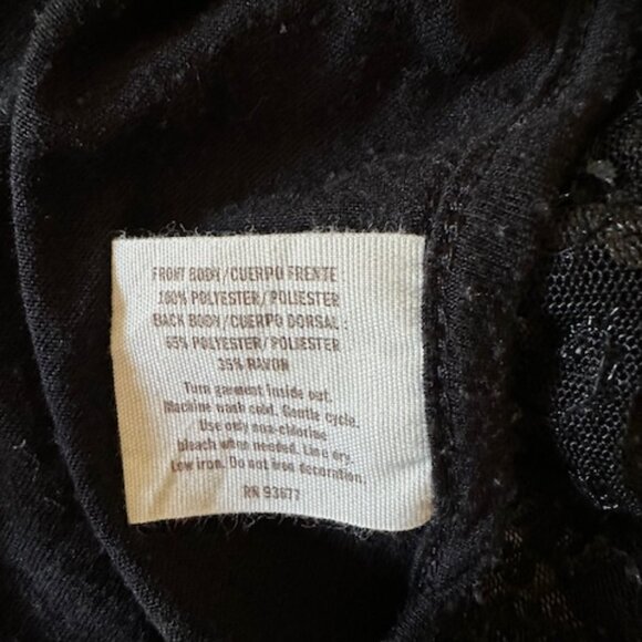 Decree Black Sequin Tank Top 8473 - Picture 6 of 6